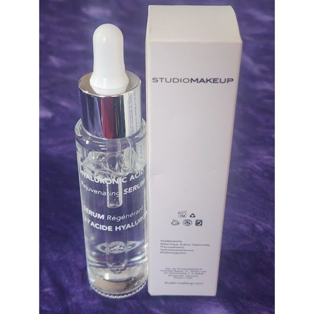 StudioMakeup Hyaluronic Acid Rejuvenating Daily Face Serum 1oz All Skin Type NIB